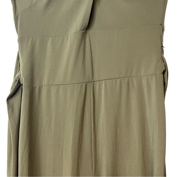 GUESS Khaki Green Cross-Front Halter Jumpsuit w/ Wrap-Around Waist Ties, NWOT! - Picture 5 of 10